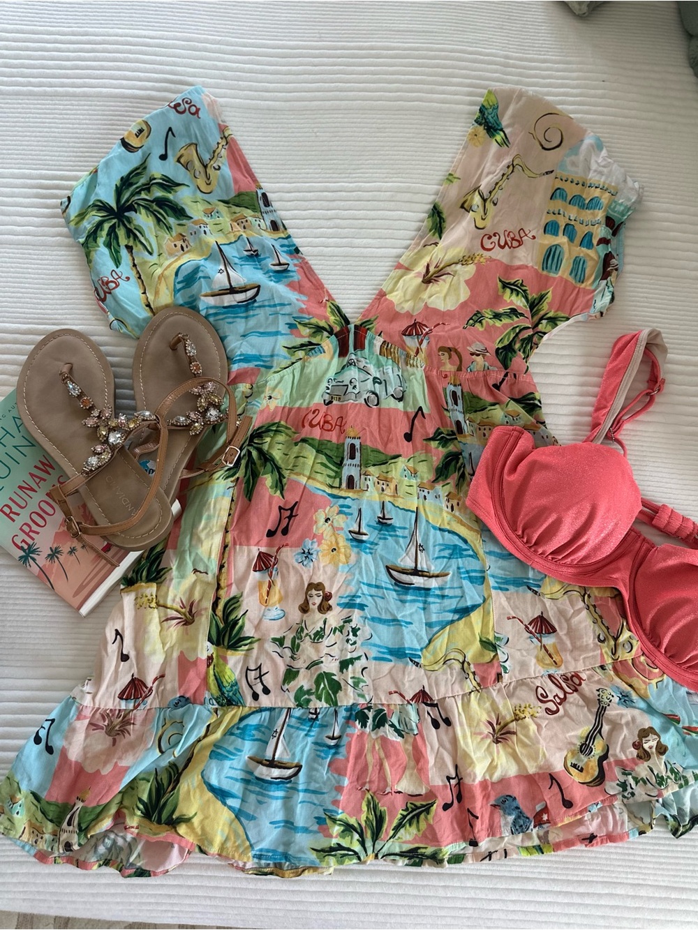 Maaji Multicolor Tropical Print Swim Coverup